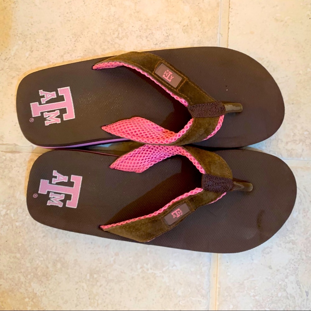 Texas A&M sturdy flip flops